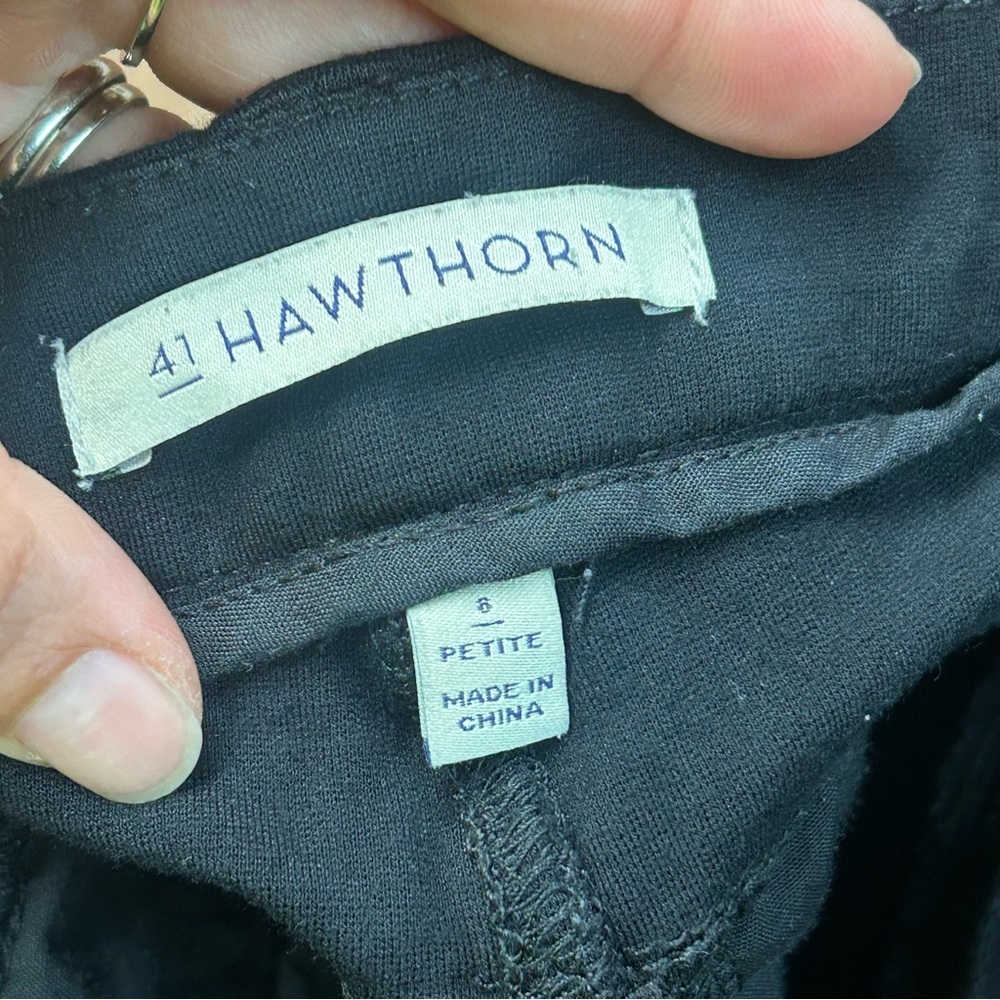 41 Hawthorn Zoe petite Jet Black Skinny moto‎ ankle zip pants - Picture 4 of 6